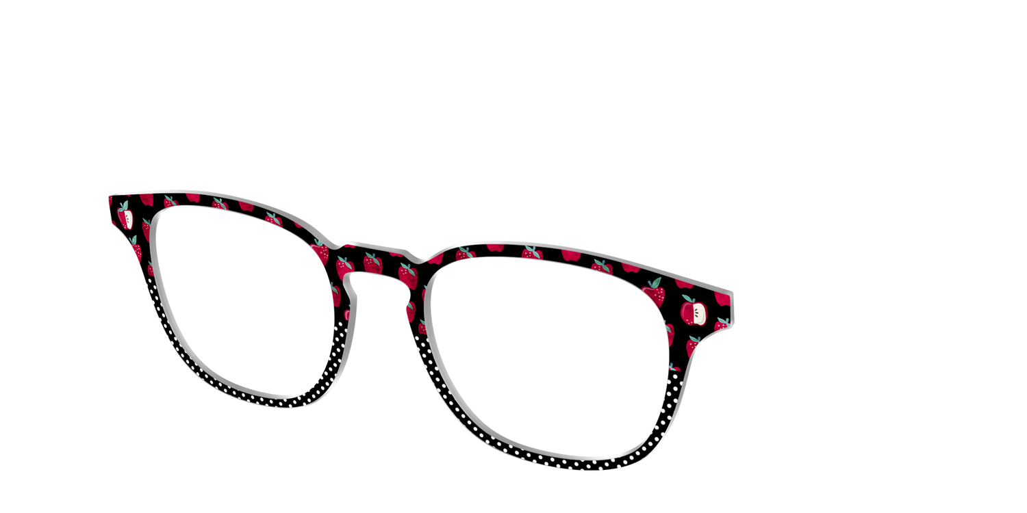The Apple Polka Dot Split - Angle Top Image - Pair Eyewear