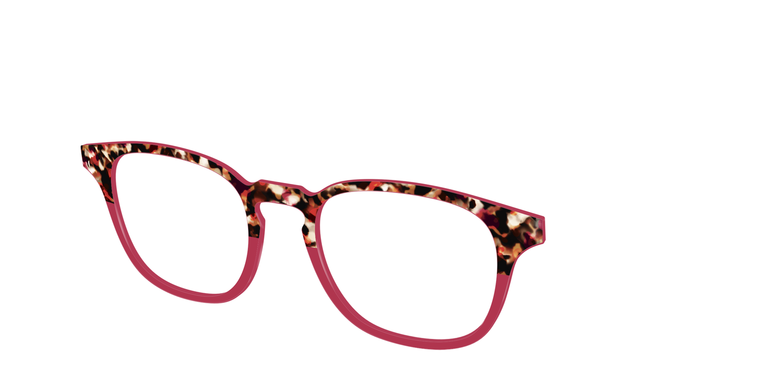 The Auburn Tortoise Crystal Split - Angle Top Image - Pair Eyewear