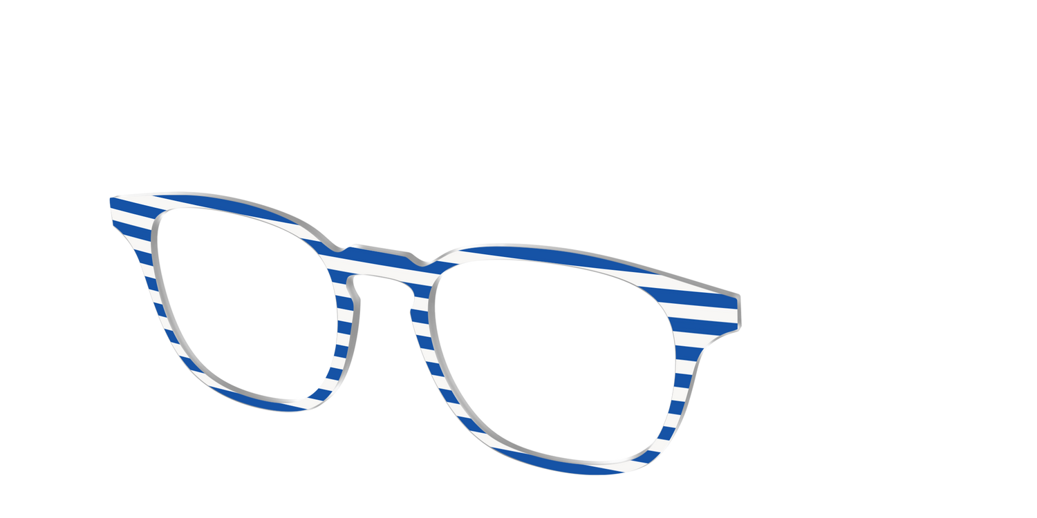 The Beach Umbrella Stripes - Angle Top Image - Pair Eyewear