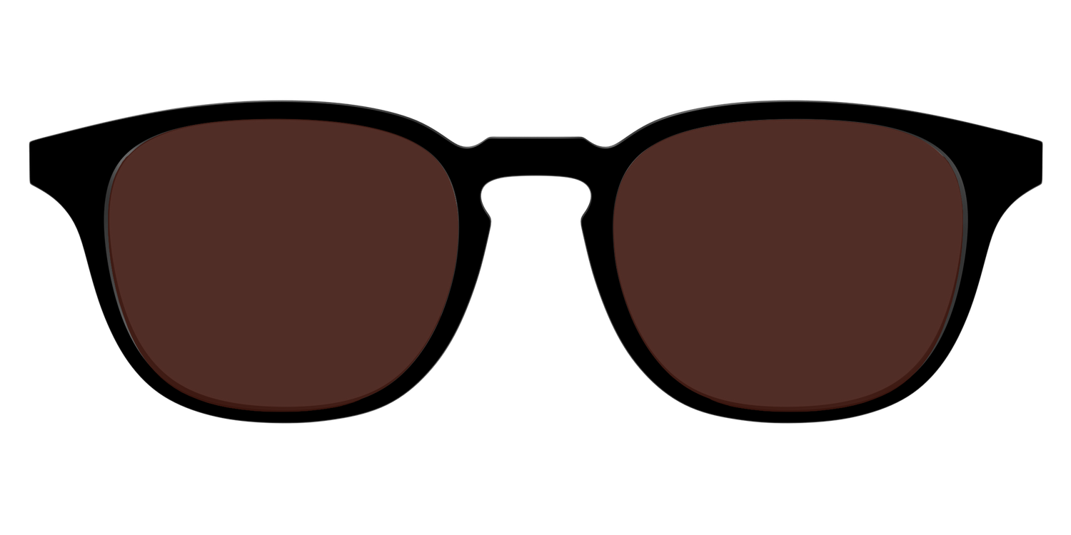 The Black with Brown Golf Lens - Front Top Image - Pair Eyewear