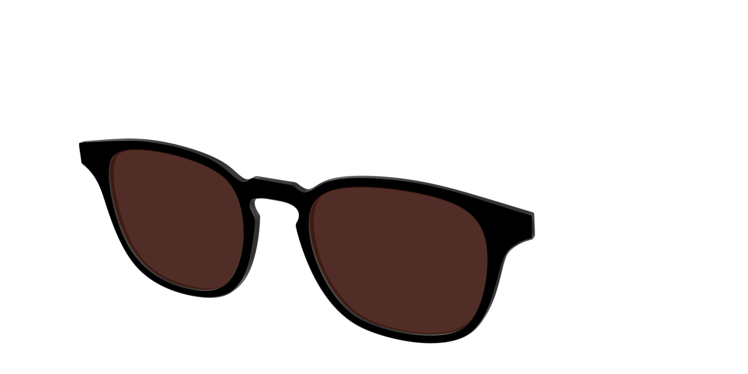 The Black with Brown Golf Lens - Angle Top Image - Pair Eyewear