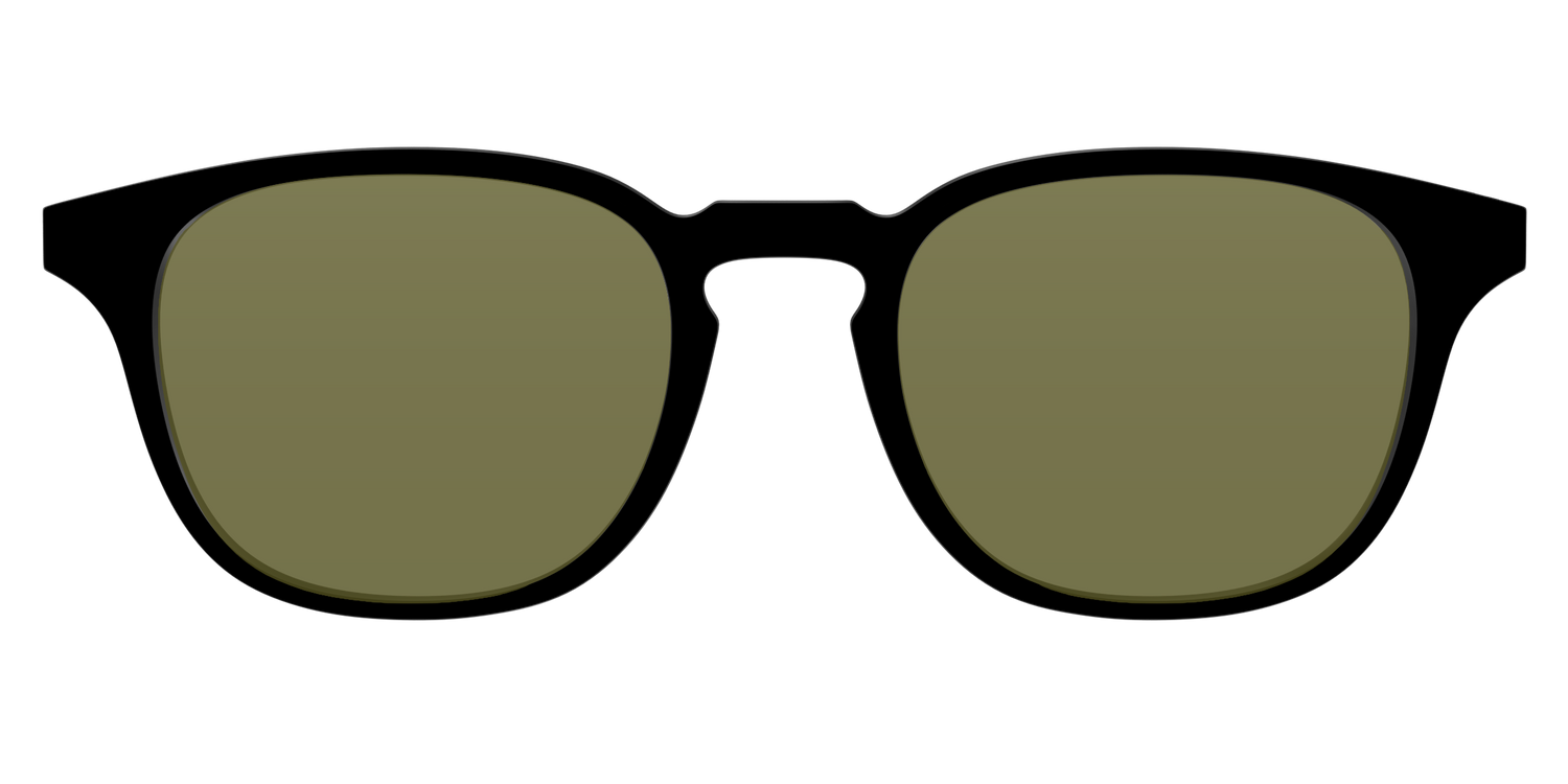 The Black with Green Racquet Sport Lens - Front Top Image - Pair Eyewear