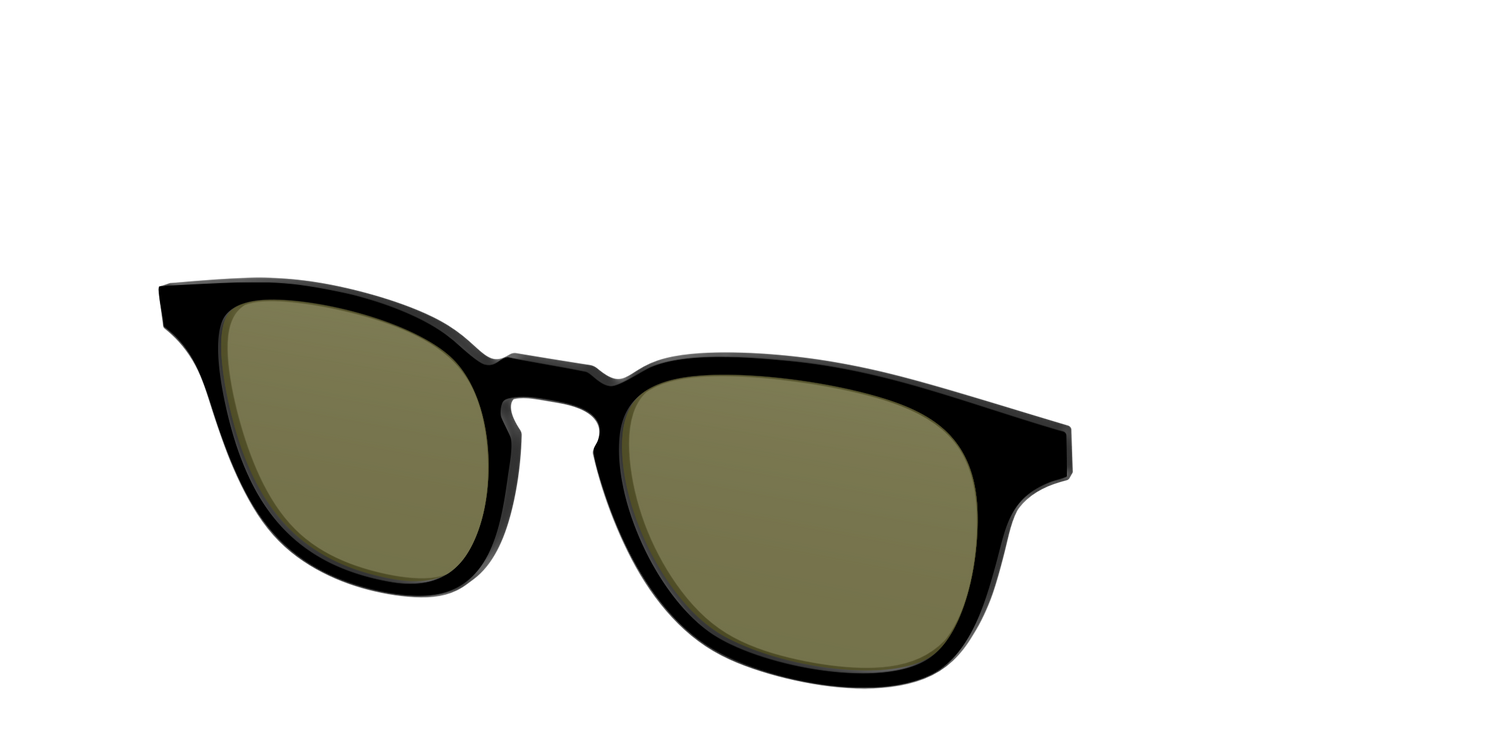 The Black with Green Racquet Sport Lens - Angle Top Image - Pair Eyewear
