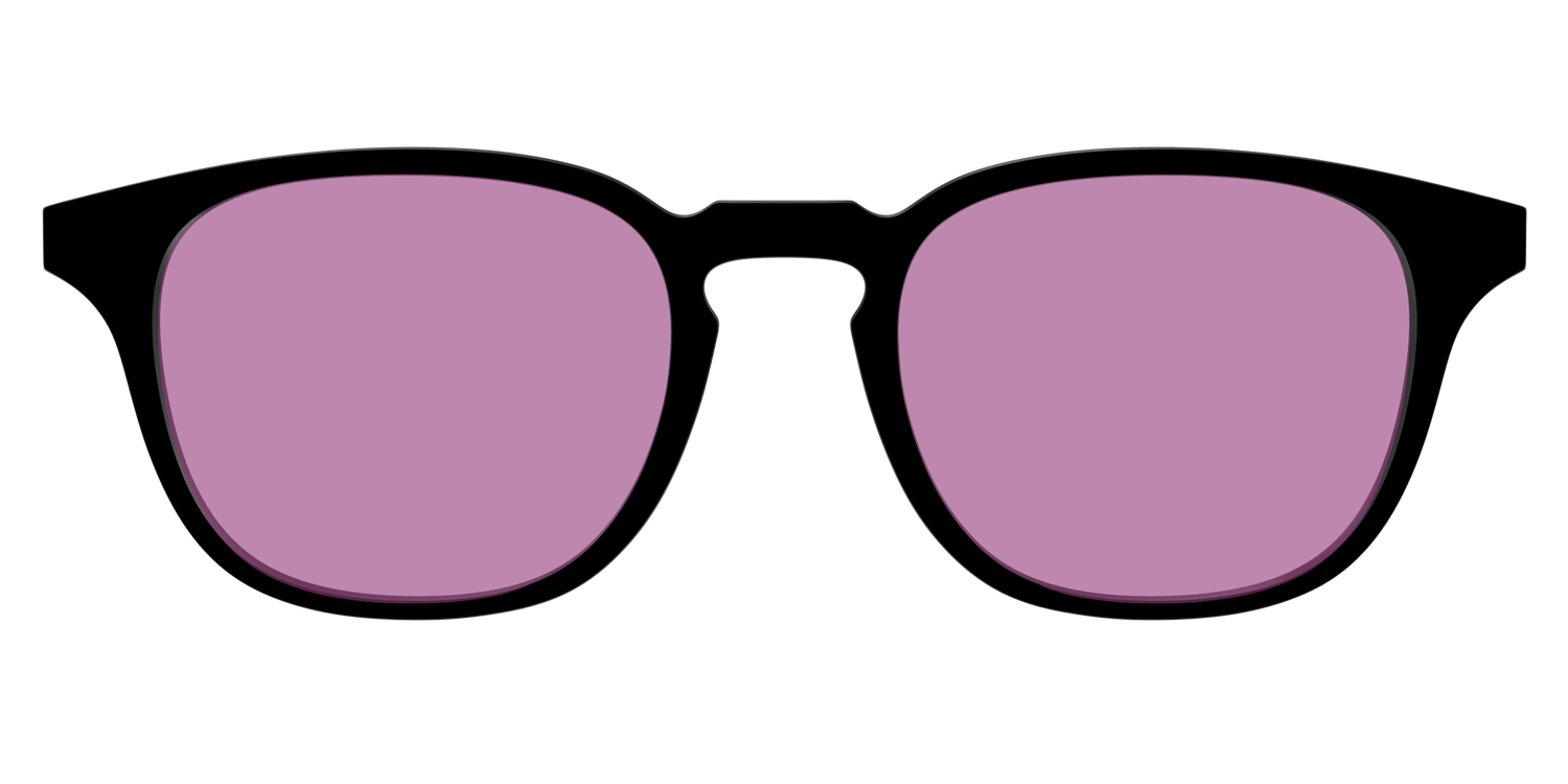 The Black with Pink Racquet Sport Lens - Front Top Image - Pair Eyewear