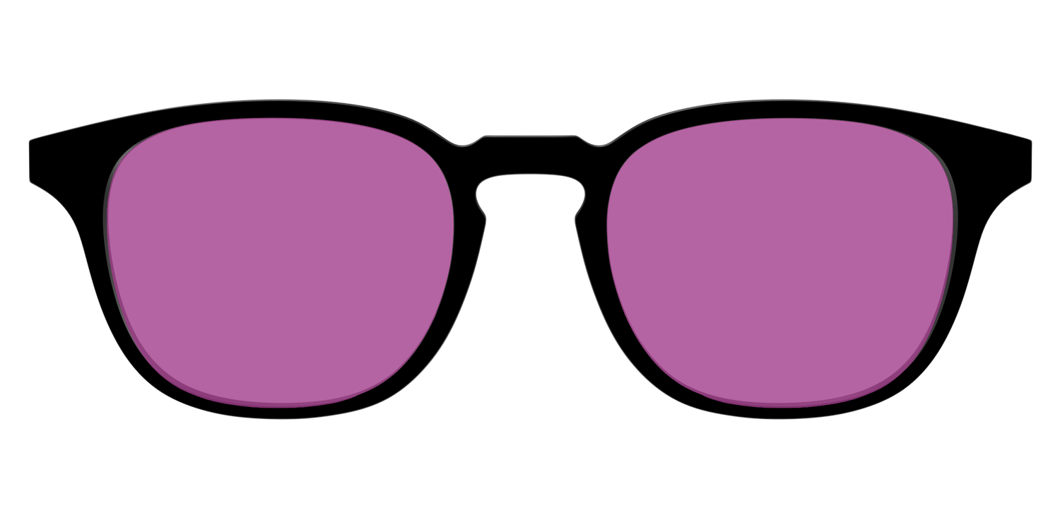 The Black with Violet Golf Lens - Front Top Image - Pair Eyewear