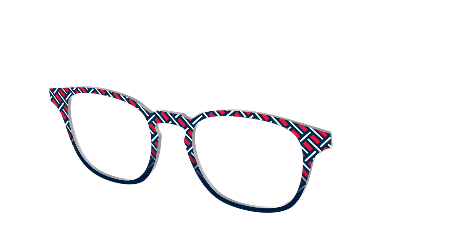 The Block Party Check - Angle Top Image - Pair Eyewear