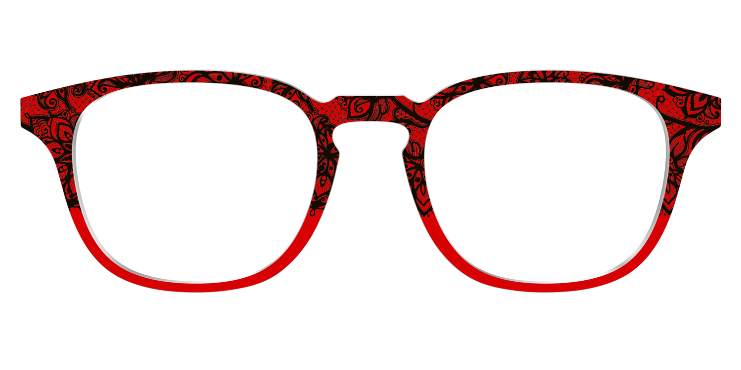 The Blood Red Lace Split - Front Top Image - Pair Eyewear