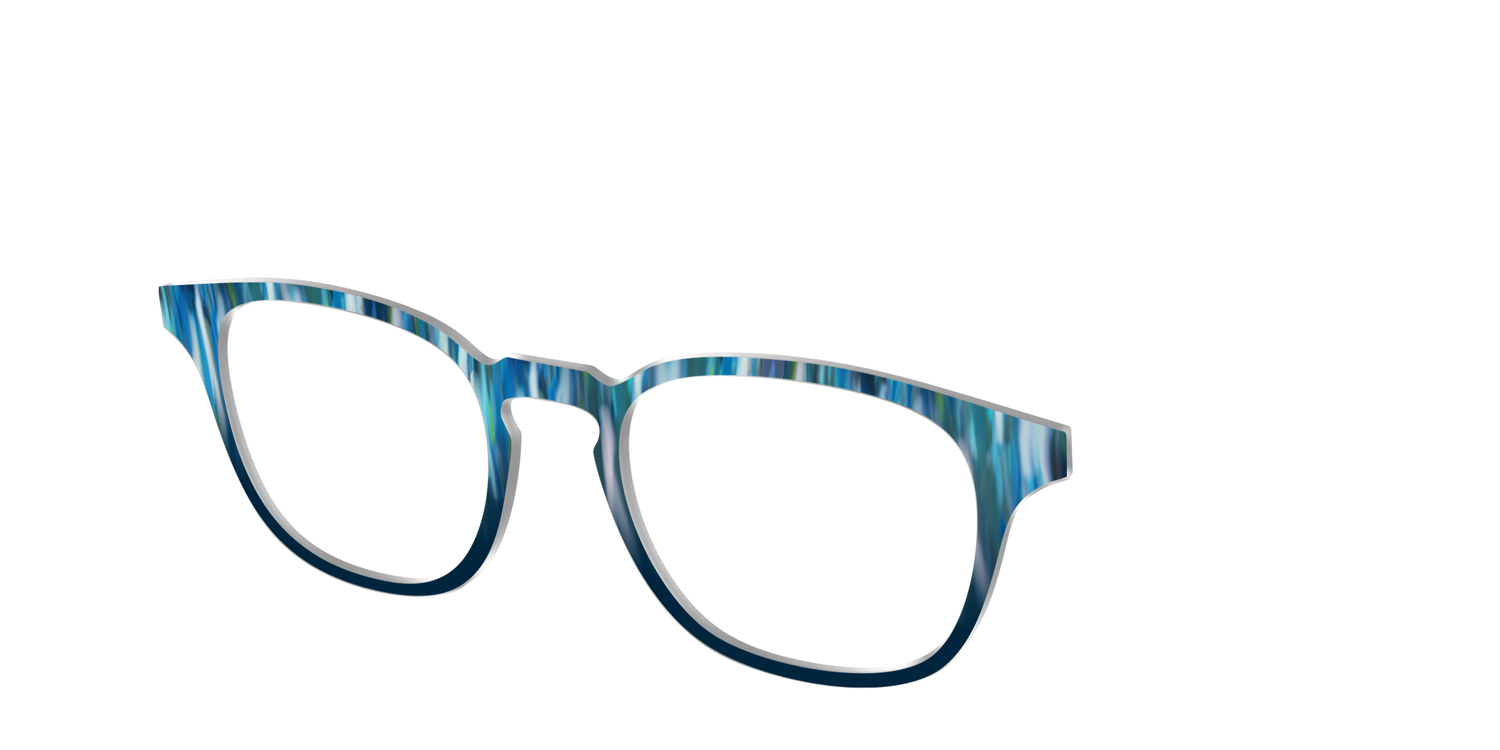 The Blueberry Brushstrokes - Angle Top Image - Pair Eyewear