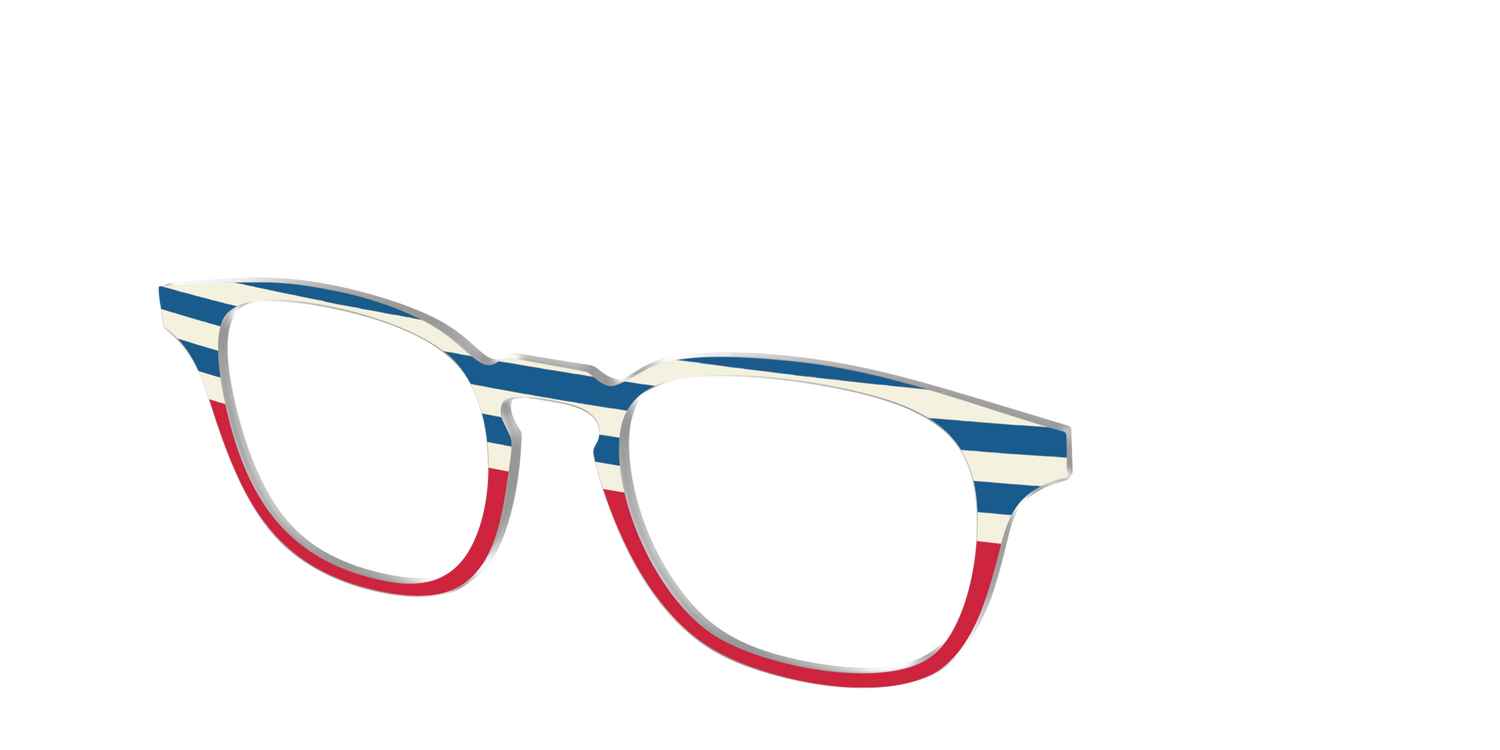 The Bold Stripes Split - Angle Top Image - Pair Eyewear