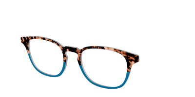 The Bondi Blue Tortoise Split - Angle Top Thumbnail - Pair Eyewear