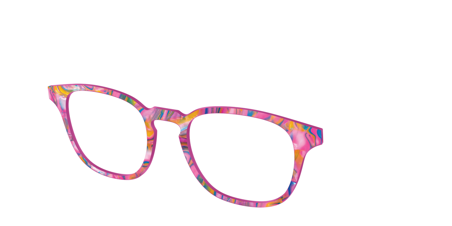 The Bubble Gum Pearl Marble - Angle Top Image - Pair Eyewear
