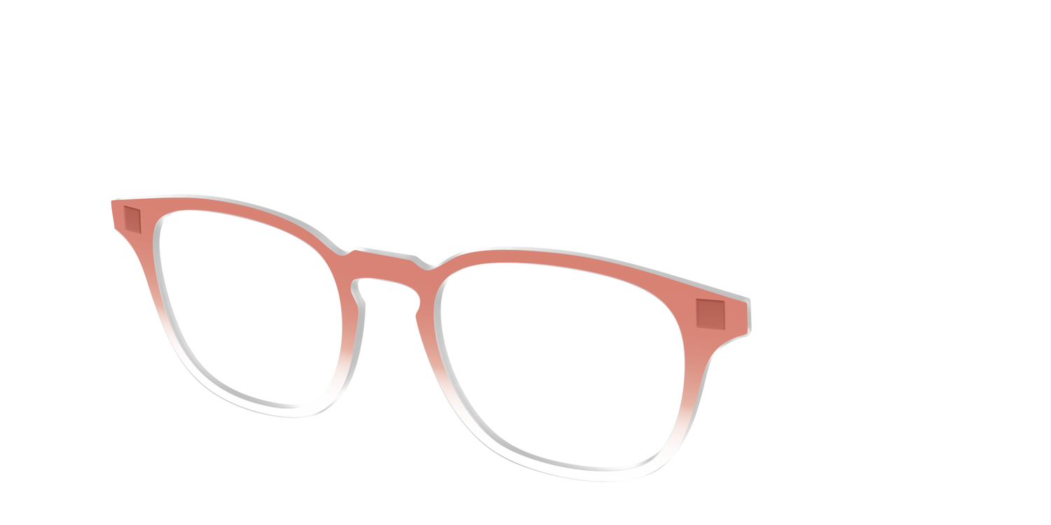 The Burnt Orange Gradient Crystal - Angle Top Image - Pair Eyewear