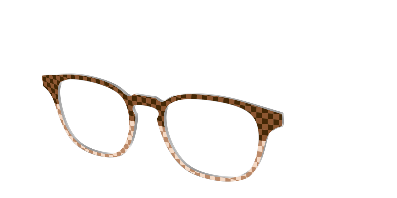 The Cappuccino Check Split - Angle Top Image - Pair Eyewear