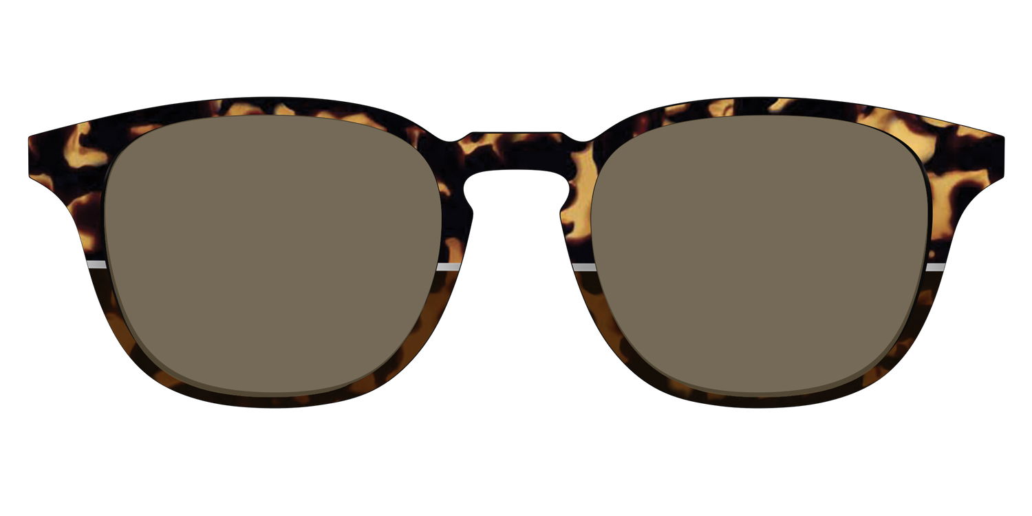The Polarized Chic Tortoise Split Sun Top - Front Top Image - Pair Eyewear