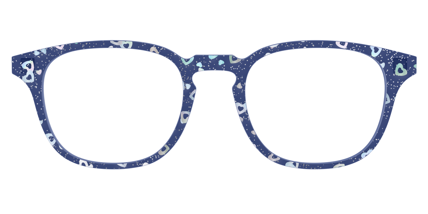 The Denim Heart Glitter Crystal - Front Top Image - Pair Eyewear