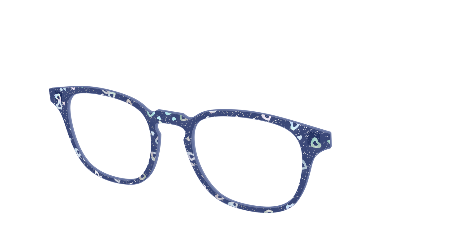 The Denim Heart Glitter Crystal - Angle Top Image - Pair Eyewear