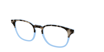 The Denim Tortoise Crystal Split - Angle Top Thumbnail - Pair Eyewear