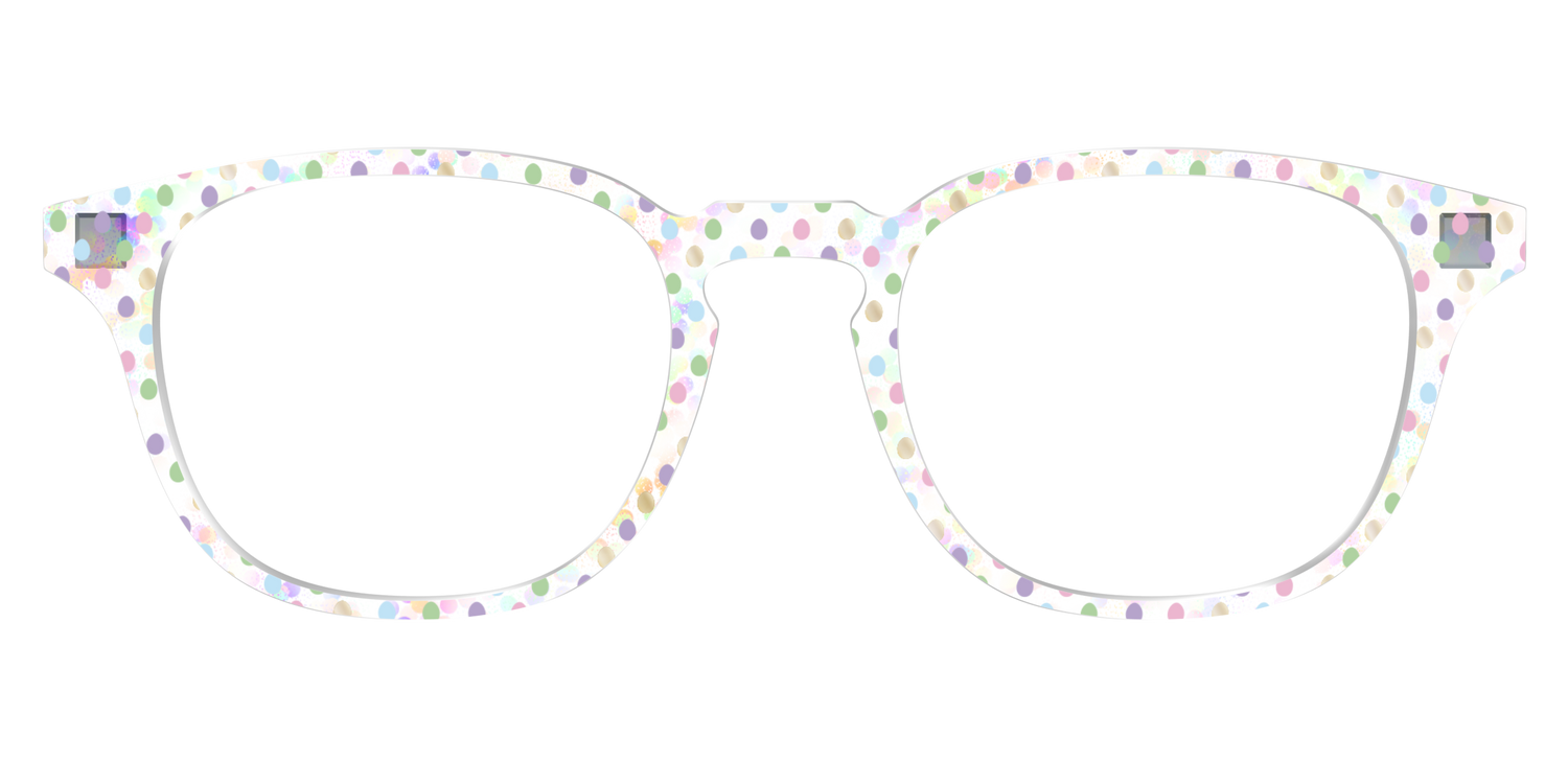 The Egg Polka Dot with Gold Foil Crystal - Front Top Image - Pair Eyewear