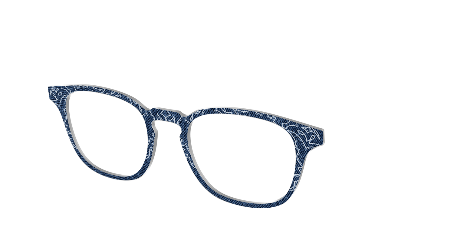 The Embroidered Indigo - Angle Top Image - Pair Eyewear