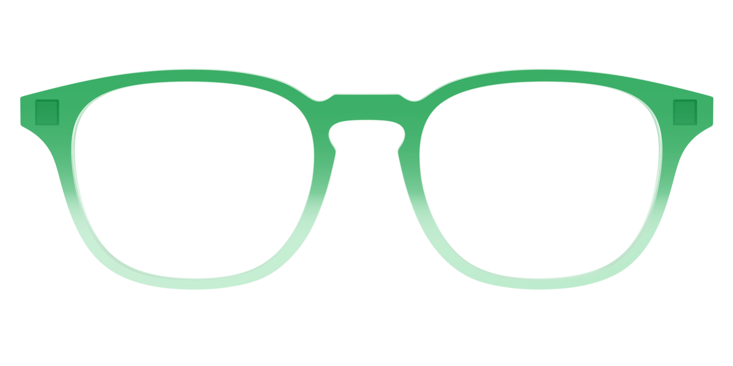 The Fern to Mint Gradient Crystal - Front Top Image - Pair Eyewear