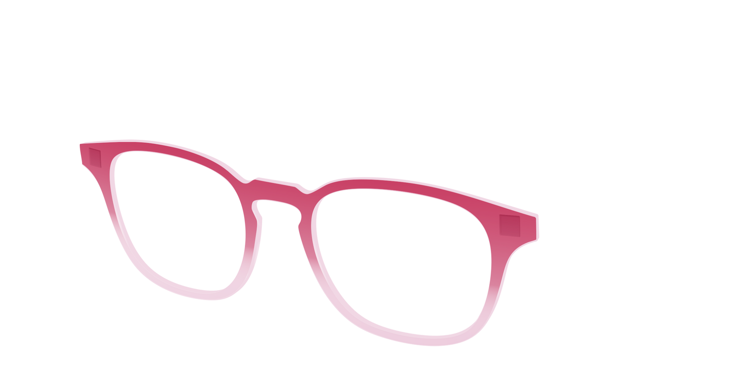 The Flamingo to Blush Gradient Crystal - Angle Top Image - Pair Eyewear