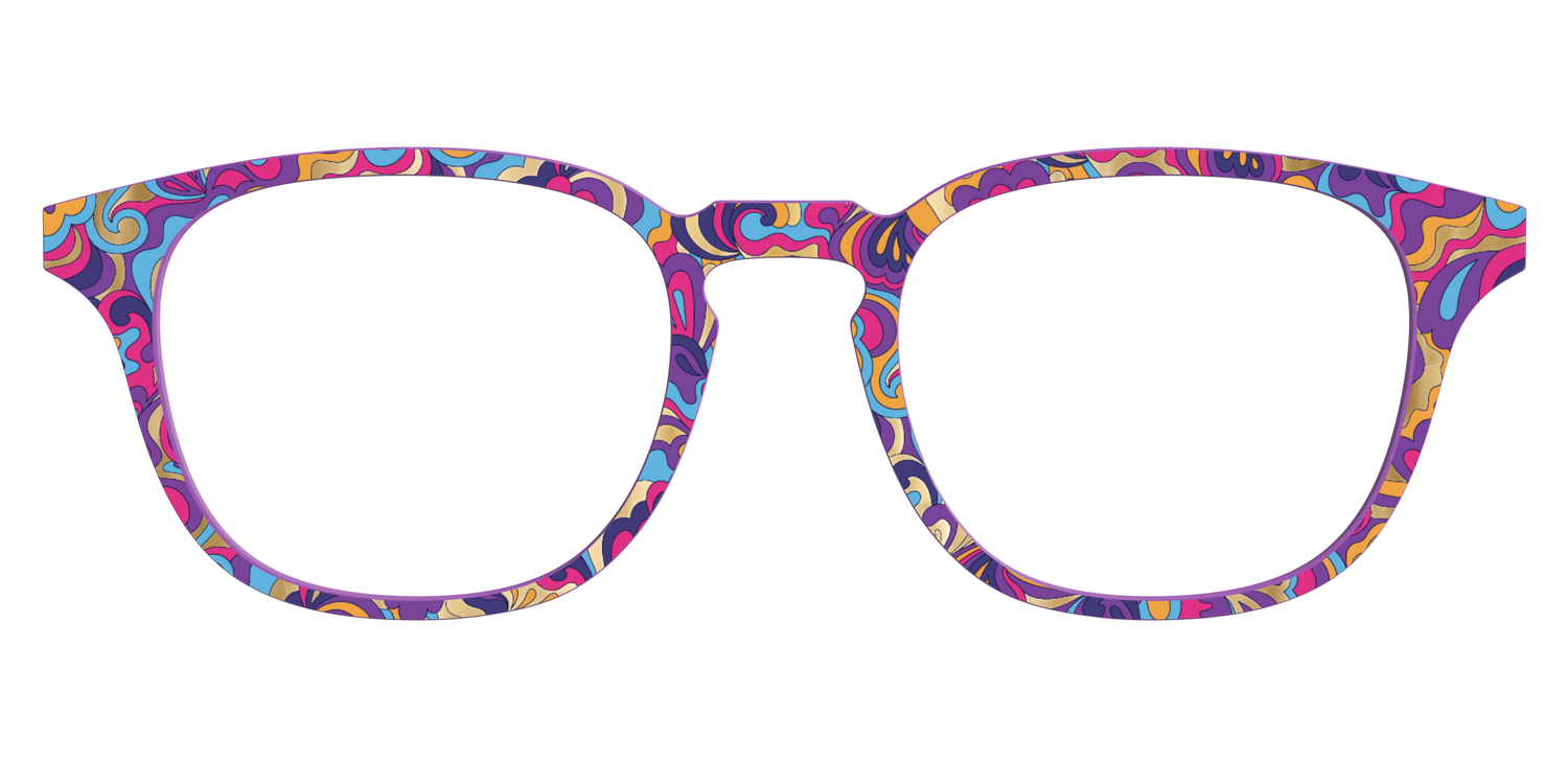 The Flower Power Paisley with Gold Foil - Front Top Image - Pair Eyewear