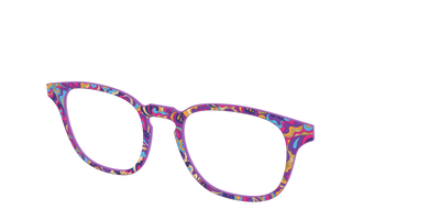 The Flower Power Paisley with Gold Foil - Angle Top Thumbnail - Pair Eyewear