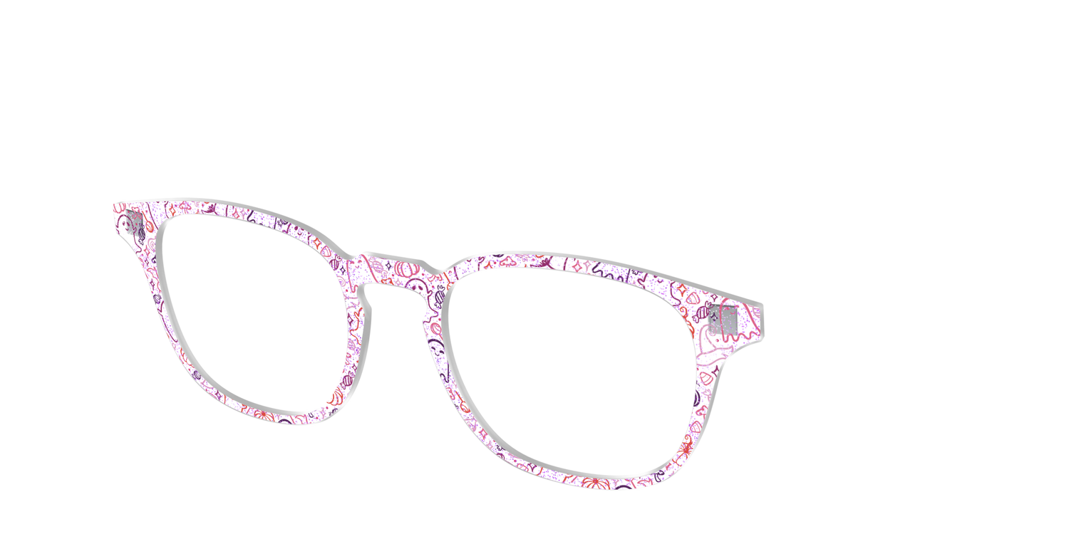 The Frightfully Fun Doodles Crystal - Angle Top Image - Pair Eyewear
