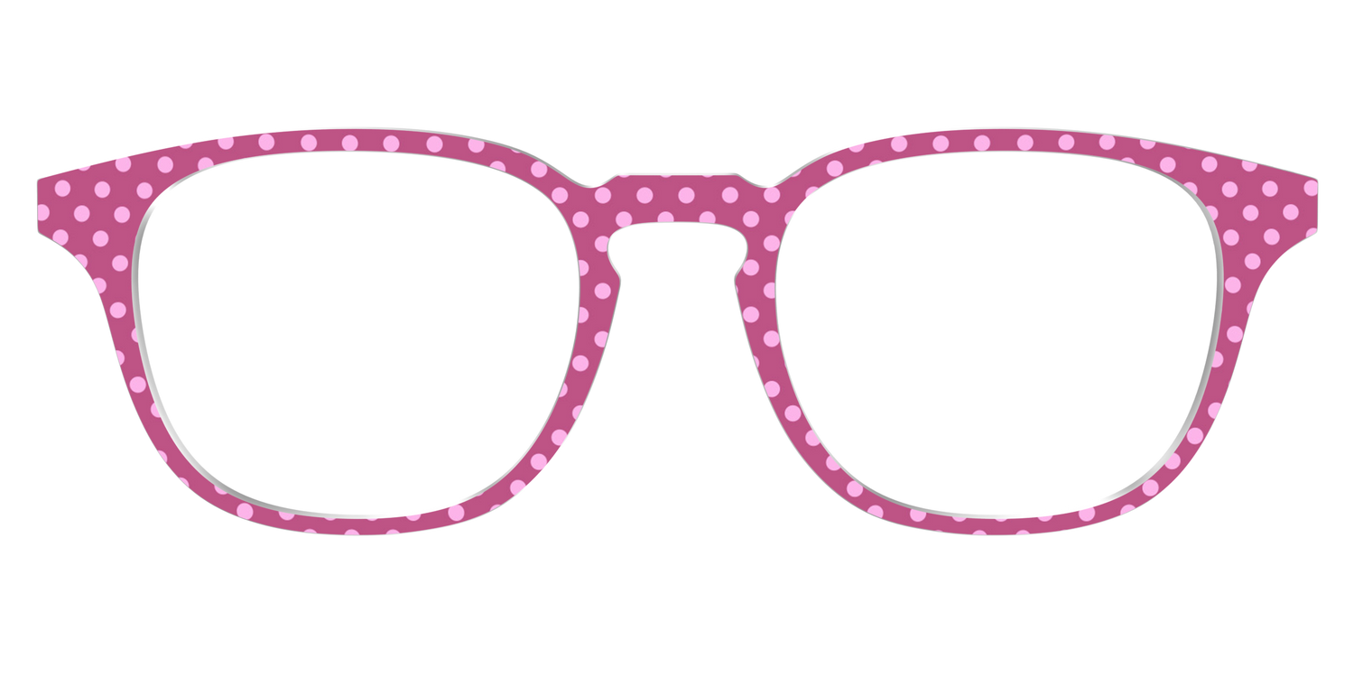 The Fuchsia Polka Dots - Front Top Image - Pair Eyewear