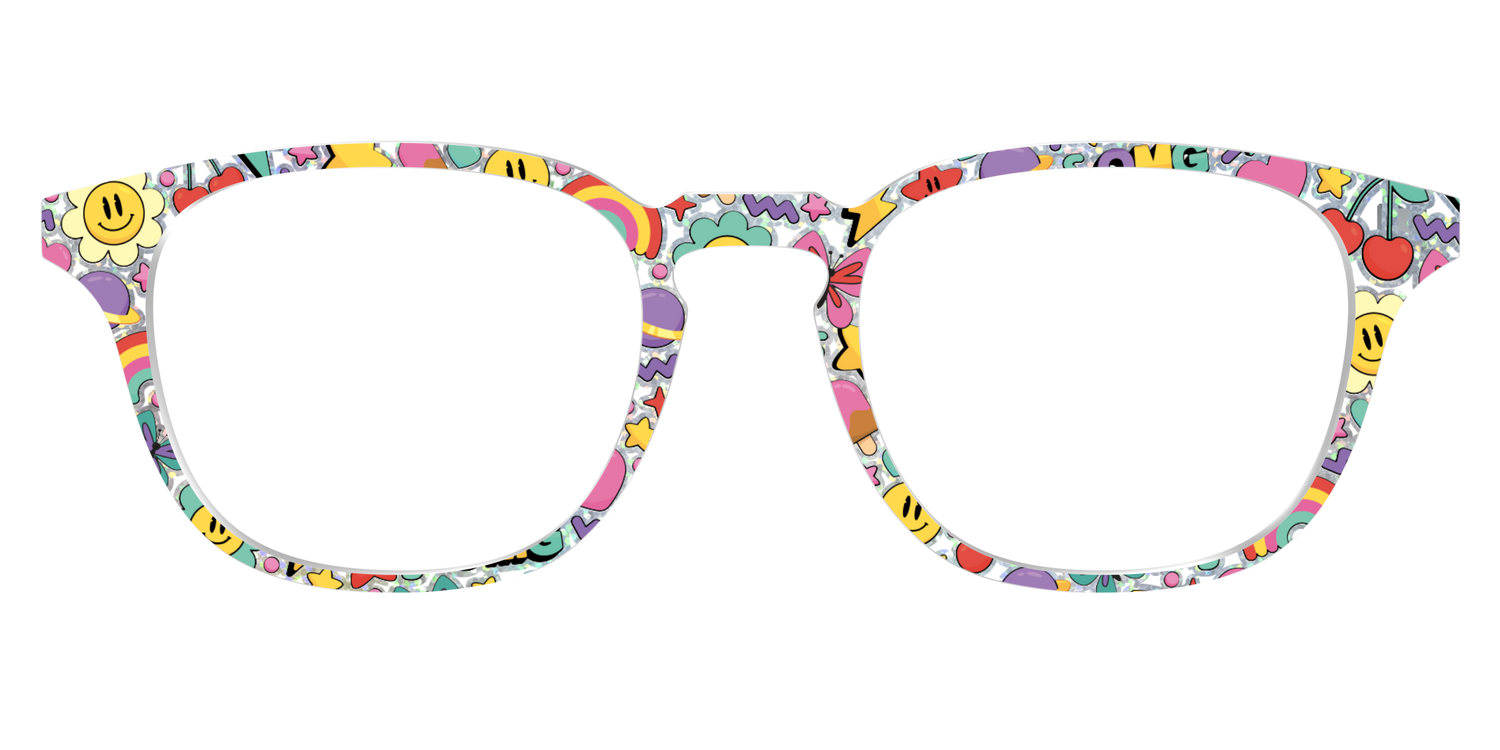 The Funky Foil Stickers - Front Top Image - Pair Eyewear