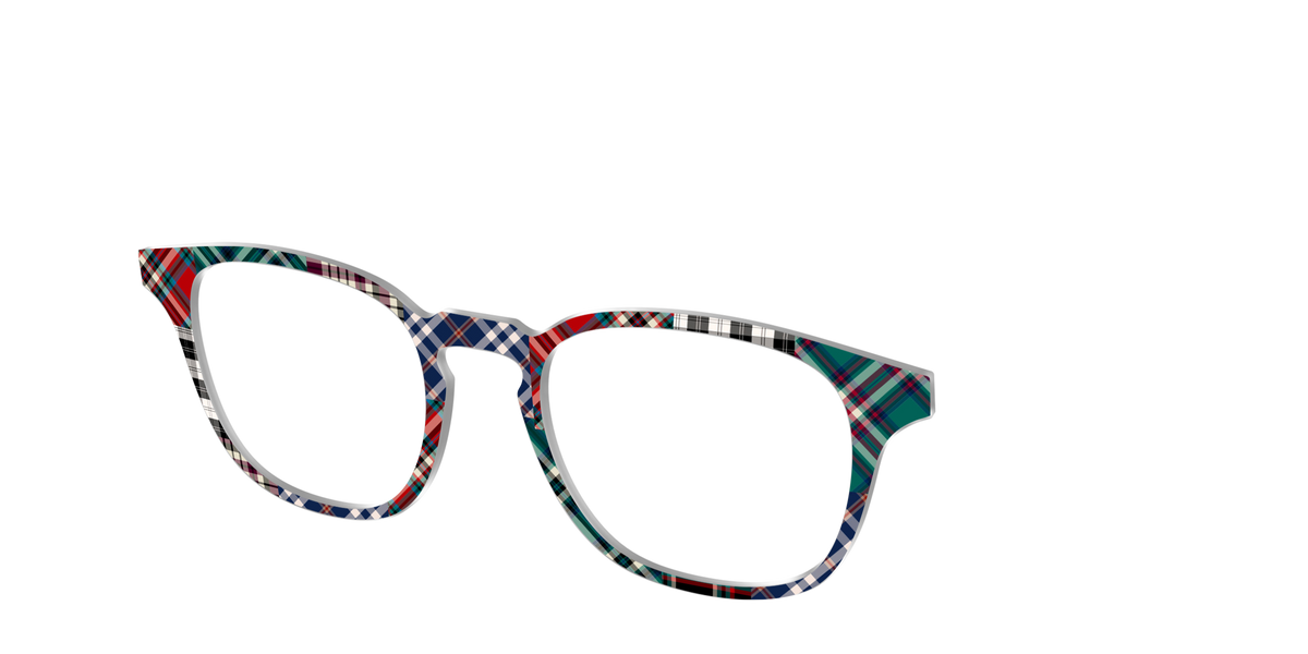 The Grunge Plaid Print Mix - Angle Top Image - Pair Eyewear