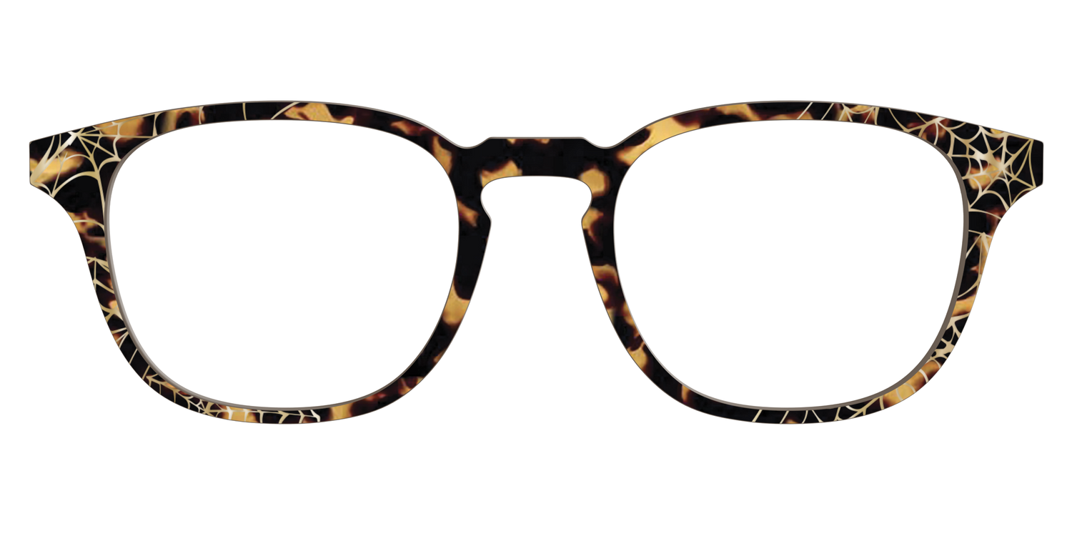 The Haunted Tortoise with Gold Foil Webs - Front Top Image - Pair Eyewear