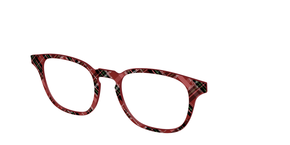 The Holly Plaid with Glitter - Angle Top Image - Pair Eyewear