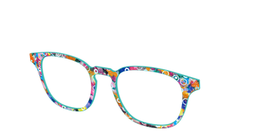 The Imaginative Tortoise with Bubble Glitter - Angle Top Thumbnail - Pair Eyewear
