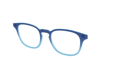 The Indigo to Sky Blue Gradient Crystal - Angle Top Thumbnail - Pair Eyewear