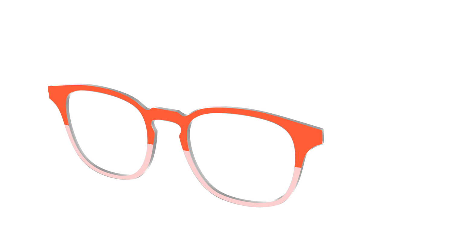 The Jasper & Venetian Pink Split - Angle Top Image - Pair Eyewear