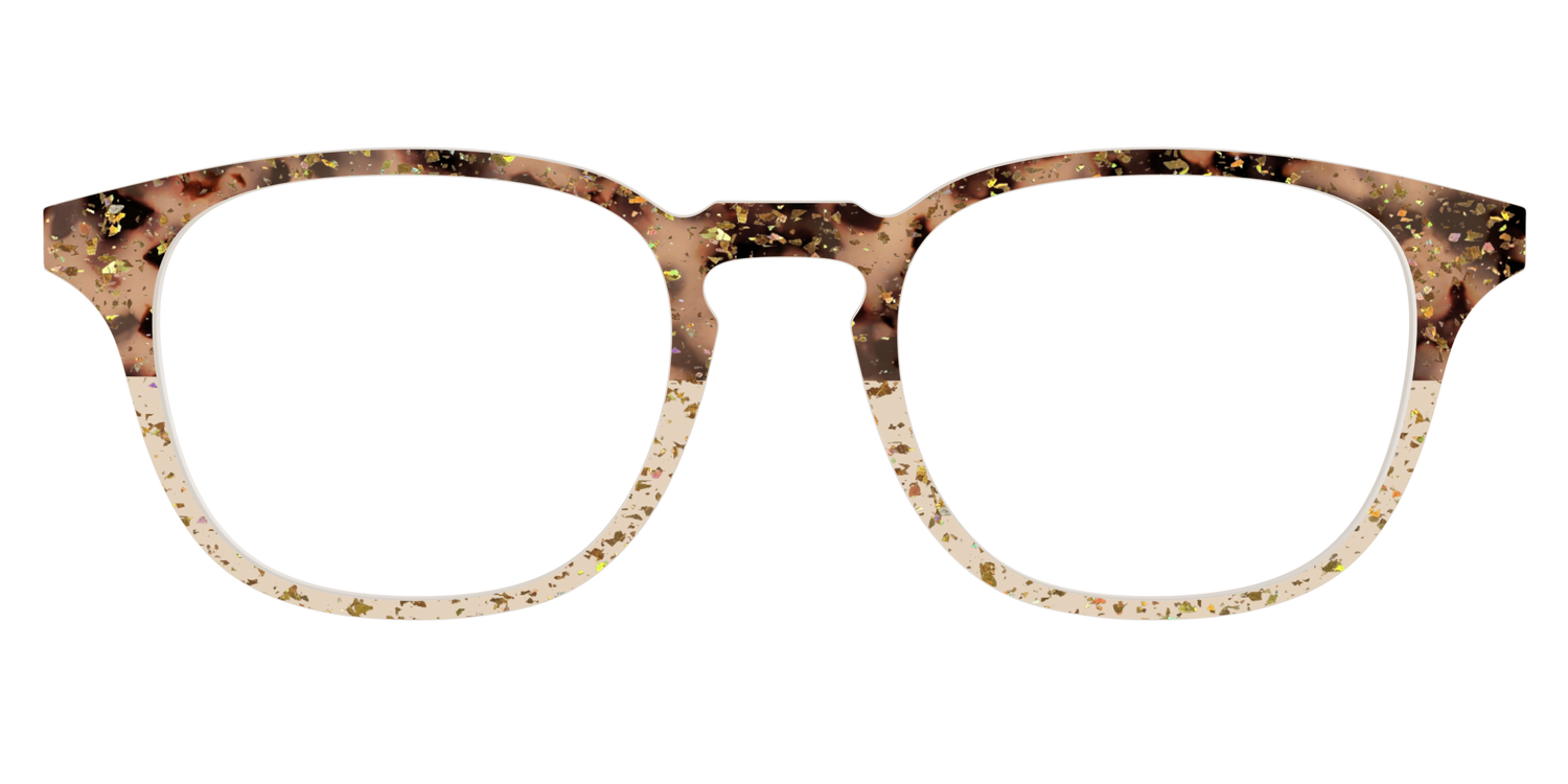 The Khaki Tortoise Crystal Split with Gold Flakes - Front Top Image - Pair Eyewear