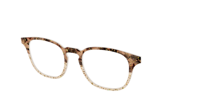 The Khaki Tortoise Crystal Split with Gold Flakes - Angle Top Thumbnail - Pair Eyewear