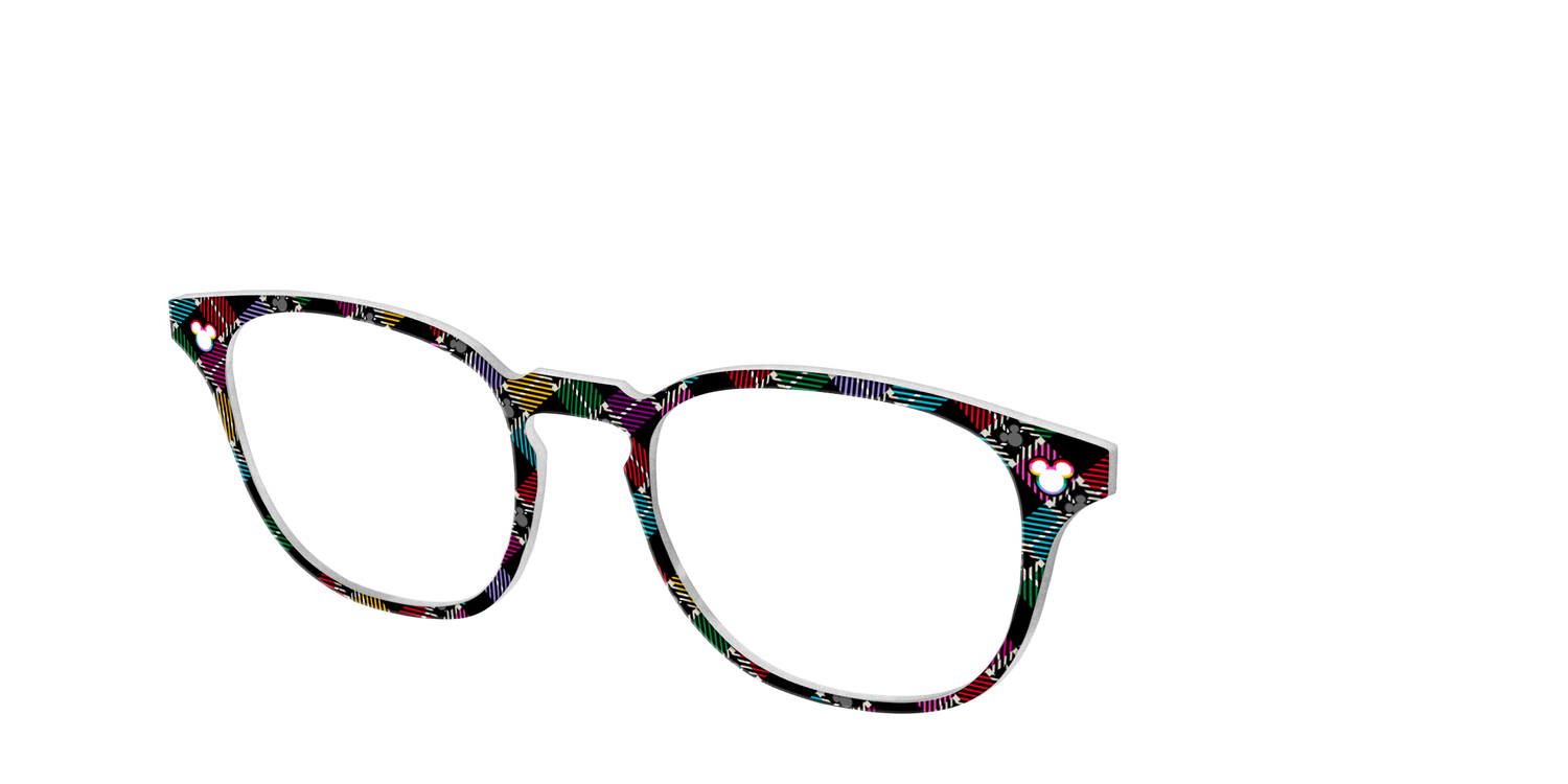 The Mickey Plaid - Angle Top Image - Pair Eyewear