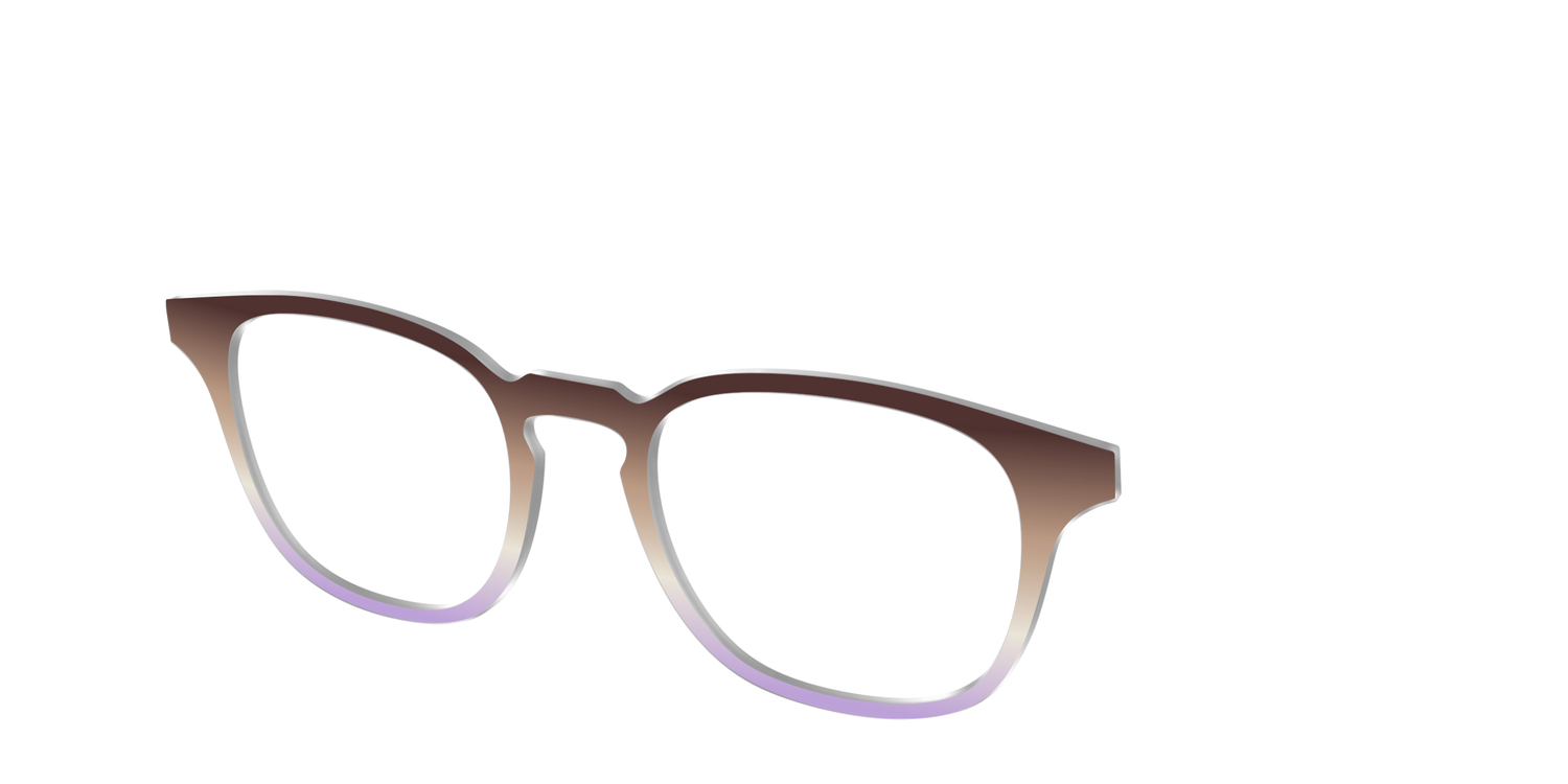 The Mocha to Light Lavender Gradient - Angle Top Image - Pair Eyewear