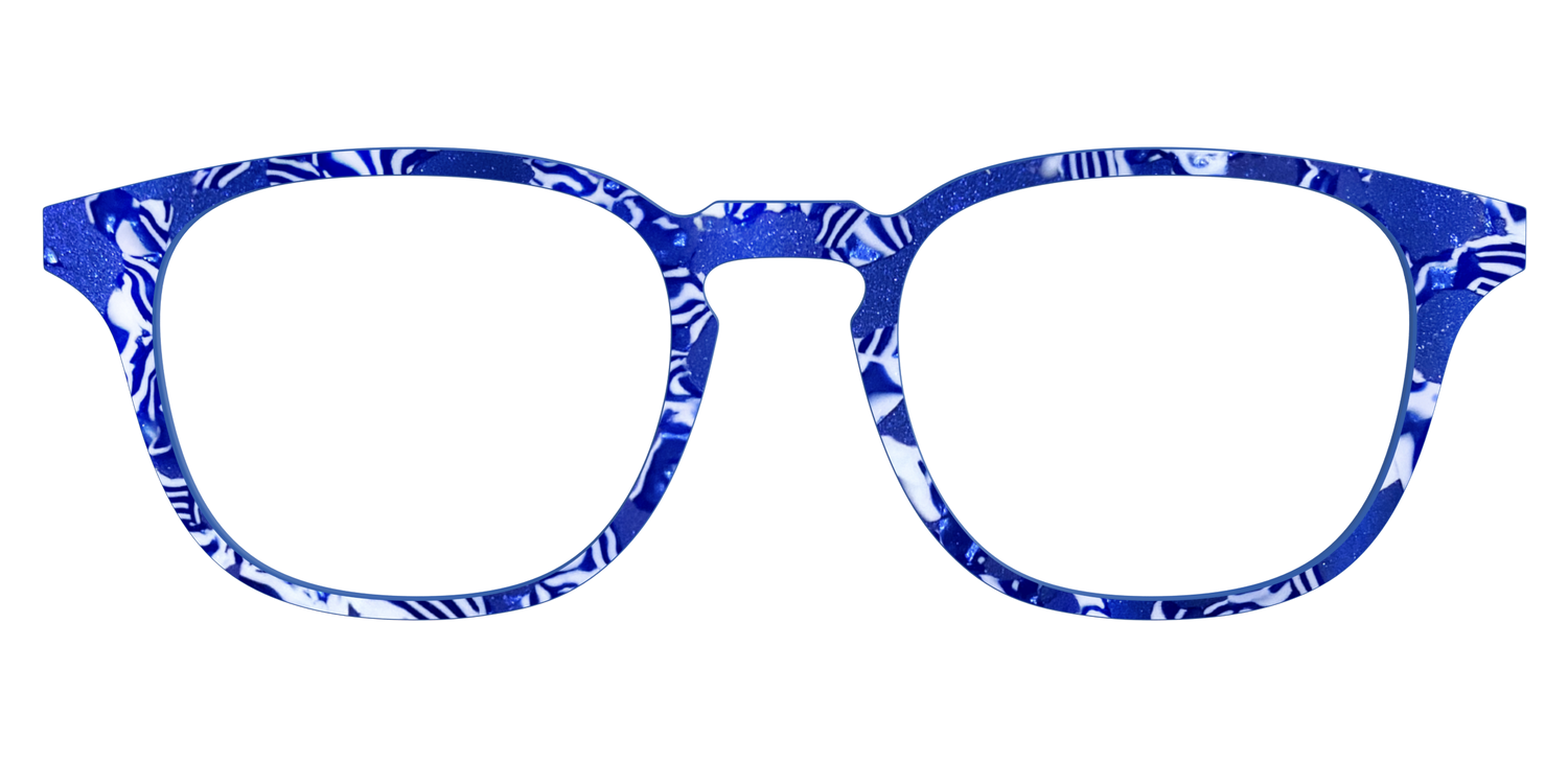 The Navy Shimmer Mosaic - Front Top Image - Pair Eyewear