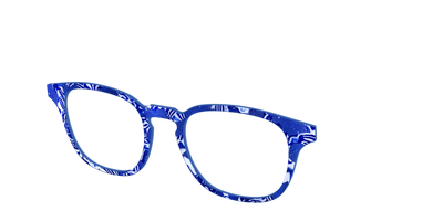 The Navy Shimmer Mosaic - Angle Top Thumbnail - Pair Eyewear