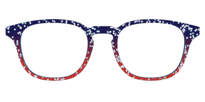 The Navy to Scarlet Gradient with Star Glitter - Front Top Thumbnail - Pair Eyewear