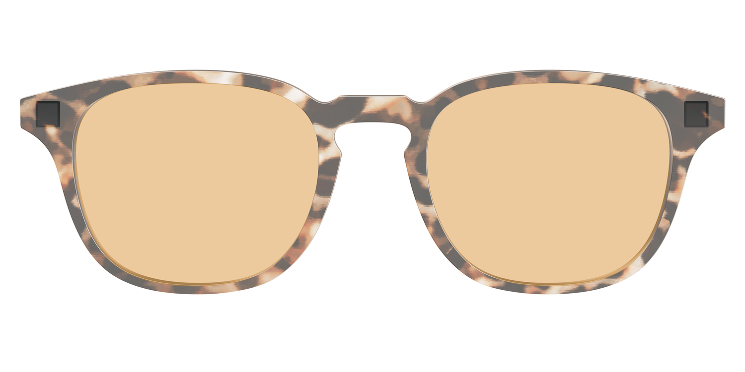 The Neutral Tort Crystal With Umber Brown Lens - Front Top Image - Pair Eyewear