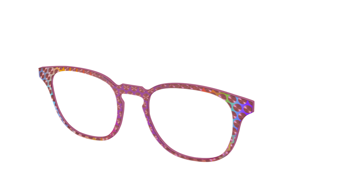 The Pink Holographic Spheres - Angle Top Image - Pair Eyewear