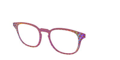 The Pink Holographic Spheres - Angle Top Thumbnail - Pair Eyewear