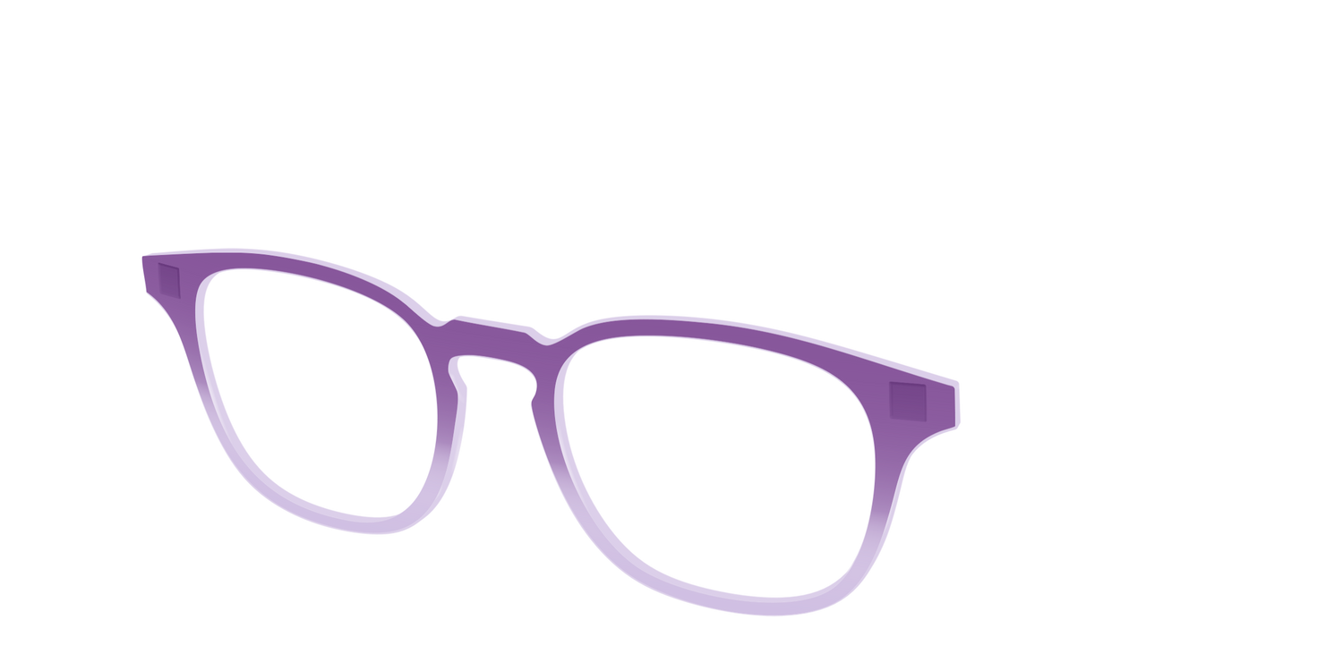 The Plum to Lilac Gradient Crystal - Angle Top Image - Pair Eyewear