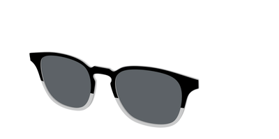 The Polarized Black to Gray Crystal Split Sun Top - Angle Top Thumbnail - Pair Eyewear