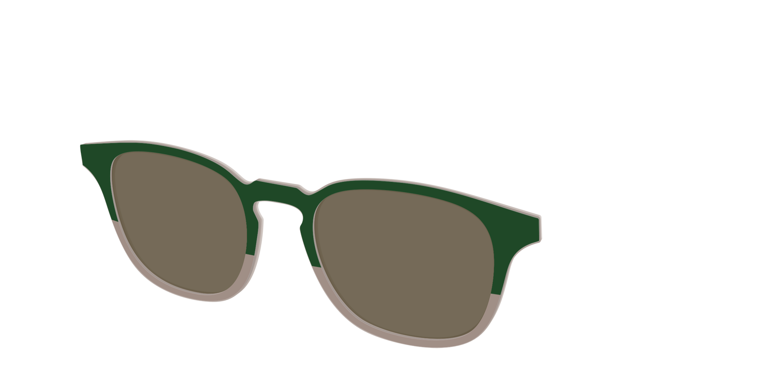 The Polarized Cedar & Sap Crystal Split Sun Top - Angle Top Image - Pair Eyewear