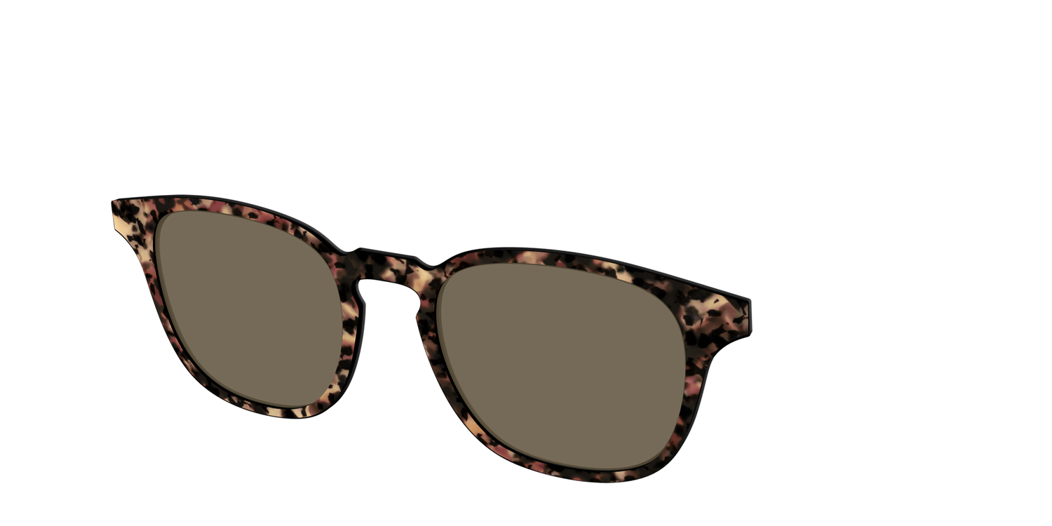 The Polarized Sienna Tortoise Sun Top - Angle Top Image - Pair Eyewear